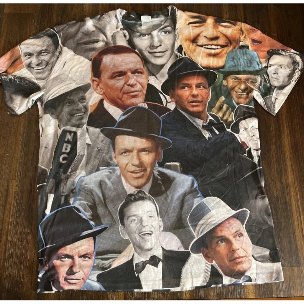 Frank Sinatra Rat Pack Graphic Tee XL Vintage Style Old Hollywood Music Shirt